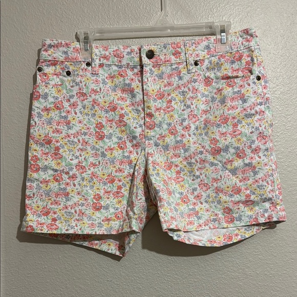Ralph Lauren Floral Denim Mid Rise Women's Shorts - Picture 1 of 5